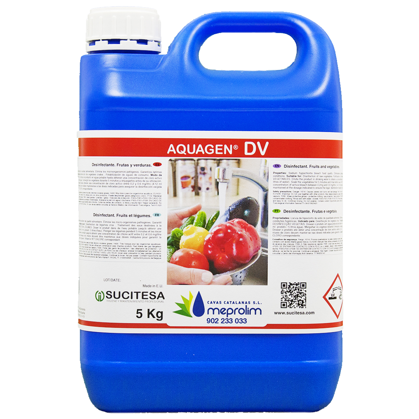 Desinfectante para Frutas, Verduras y Utensilios 500 mL